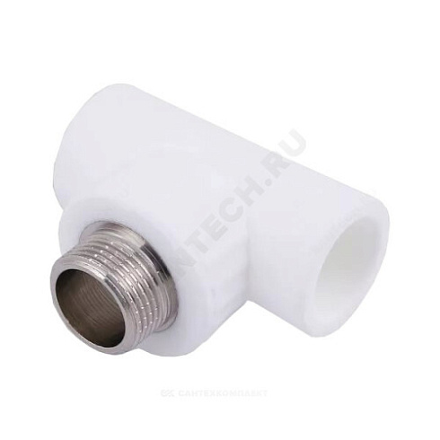 Тройник PP-R комбинированный белый НР Дн 32х3/4 PRO VALFEX 10128132-PRO купить в интернет-магазине инженерного оборудования в Санкт-Петербурге