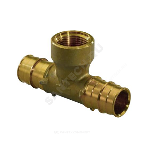 Тройник для PE-X латунь Дн 25х3/4х25 ВР Q&E Uponor 1047888 (1025992) купить в интернет-магазине инженерного оборудования в Санкт-Петербурге