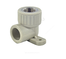 Угольник PP-R комбинированный серый ВР Дн 25х1/2 с креплением VALFEX 10120025Г купить в интернет-магазине инженерного оборудования в Санкт-Петербурге