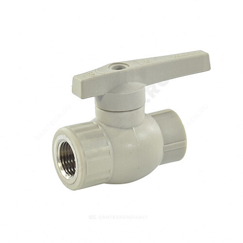 Кран PP-R шаровой серый ВР Дн 20х1/2 VALFEX 10142012Г купить в интернет-магазине инженерного оборудования в Санкт-Петербурге
