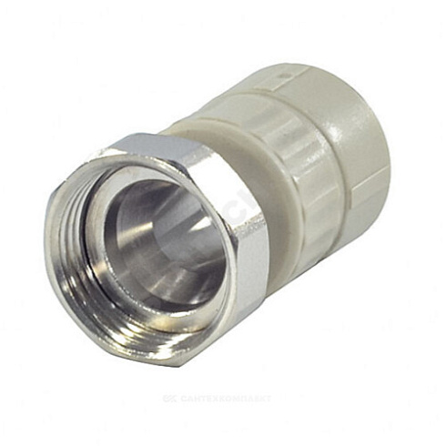 Муфта PP-R комбинированная серая с накидной гайкой Дн 32х1 VALFEX 10139332Г купить в интернет-магазине инженерного оборудования в Санкт-Петербурге