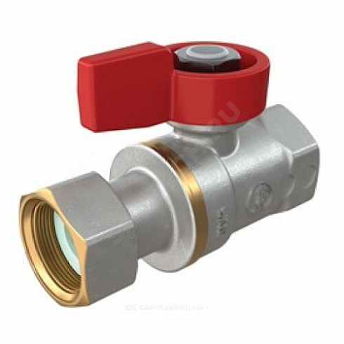 Кран шаровой латунь никель R251 Ду 20 Ру16 ВР/нак. гайка флажок Giacomini R251PX014 купить в интернет-магазине инженерного оборудования в Санкт-Петербурге