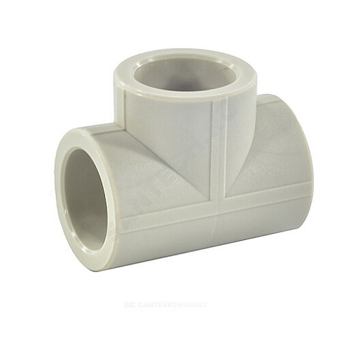 Тройник PP-R серый внутренняя пайка Дн 75 VALFEX 10111075Г купить в интернет-магазине инженерного оборудования в Санкт-Петербурге