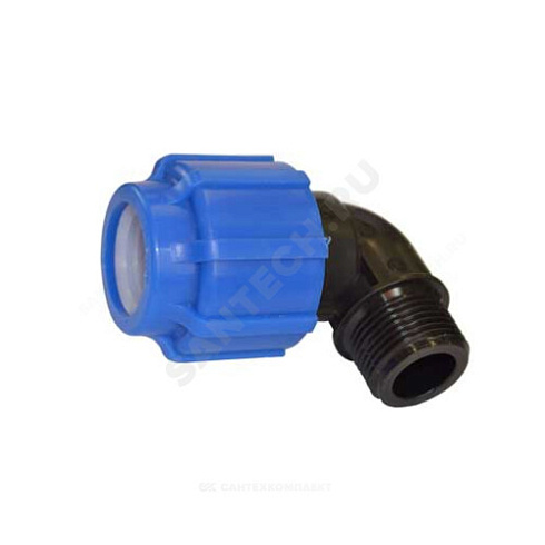 Отвод компрессионная ПЭ НР Дн 32х1/2х90гр Ру16 VALFEX 1210012432012 купить в интернет-магазине инженерного оборудования в Санкт-Петербурге