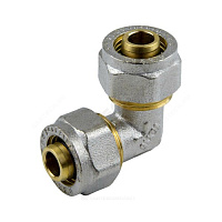 Угольник МП латунь никель обжим Дн 20х90гр ГОСТ 32415-2013 7005 Aquasfera 7005-02 купить в интернет-магазине инженерного оборудования в Санкт-Петербурге
