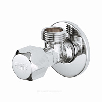 Кран шаровой латунный бытовой угловой G1/2 Grohe 2201600M купить в интернет-магазине инженерного оборудования в Санкт-Петербурге