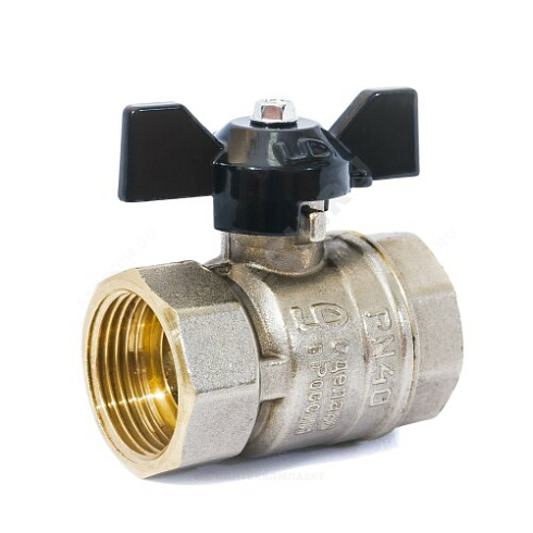 Кран шаровой латунь никель Pride Ду 50 Ру25 ВР полнопроходной бабочка аналог 11б27п1 LD 47.50.В-В.Б . купить в интернет-магазине инженерного оборудования в Санкт-Петербурге