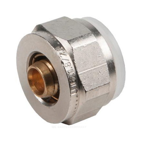 Евроконус для PE-X латунь никель Дн 16х2,2х3/4 Flex-X Uponor 1045542 купить в интернет-магазине инженерного оборудования в Санкт-Петербурге