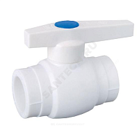 Кран PP-R шаровой белый внутренняя пайка Дн 32 RTP (РосТурПласт) 27611 купить в интернет-магазине инженерного оборудования в Санкт-Петербурге