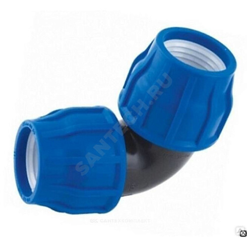 Отвод компрессионный ПЭ переходной Дн 32х25х90гр VALFEX 121001223225 купить в интернет-магазине инженерного оборудования в Санкт-Петербурге