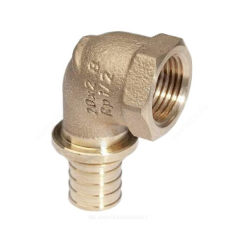 Угольник для PE-X бронза Дн 16х3/4 ВР RAUTITAN RX Rehau 13660951001 (11371241001) купить в интернет-магазине инженерного оборудования в Санкт-Петербурге