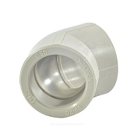 Угольник PP-R серый внутренняя пайка Дн 63х45гр VALFEX 10107063Г купить в интернет-магазине инженерного оборудования в Санкт-Петербурге