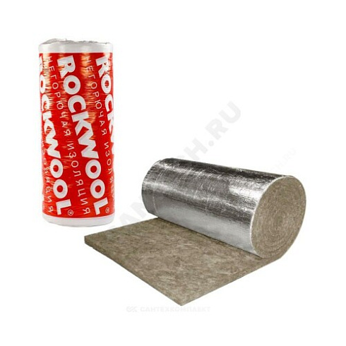 Рулон минеральная вата TEX MAT кашированный фольгой 50х1000-5 ROCKWOOL 56200 купить в интернет-магазине инженерного оборудования в Санкт-Петербурге
