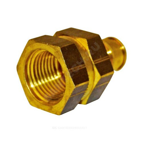 Муфта для PE-X латунь Дн 20х1/2 ВР Q&E Uponor 1023010 (1022264) купить в интернет-магазине инженерного оборудования в Санкт-Петербурге
