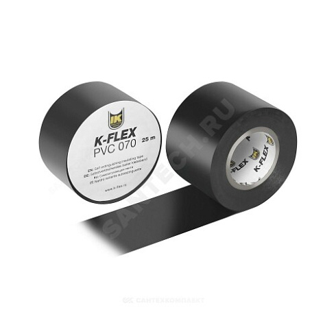 Лента ПВХ PVC AT 070 38мм х 25м черная самоклеящаяся K-flex 850CG020001 купить в интернет-магазине инженерного оборудования в Санкт-Петербурге