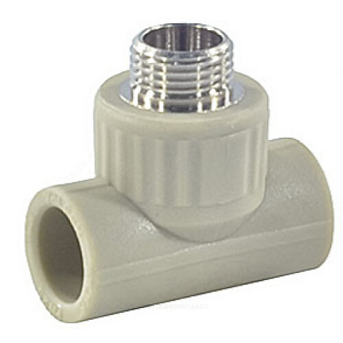 Тройник PP-R комбинированный серый НР Дн 20х3/4 VALFEX 10128120Г купить в интернет-магазине инженерного оборудования в Санкт-Петербурге