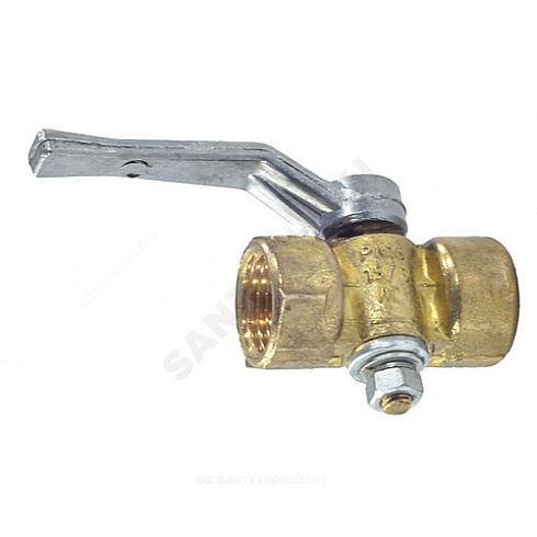 Кран для манометра 3-ходовой латунь 11б18бк5/11б18бк Ду 15 Ру16 ВР G1/2-М20х1,5 с рукояткой без фланца ВИПРА КПТ 3.04.00 купить в интернет-магазине инженерного оборудования в Санкт-Петербурге