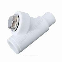 Фильтр PP-R сетчатый белый внутр/наруж пайка Дн 25х45гр VALFEX 10142025 купить в интернет-магазине инженерного оборудования в Санкт-Петербурге