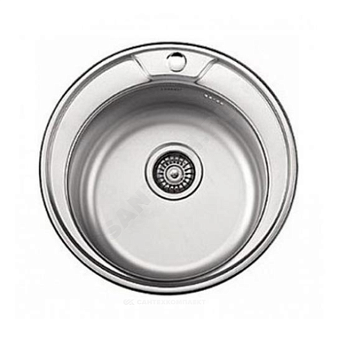 Мойка врезная Матовая 490х490х180 сталь нержавеющая с сифоном Ledeme L74949 купить в интернет-магазине инженерного оборудования в Санкт-Петербурге