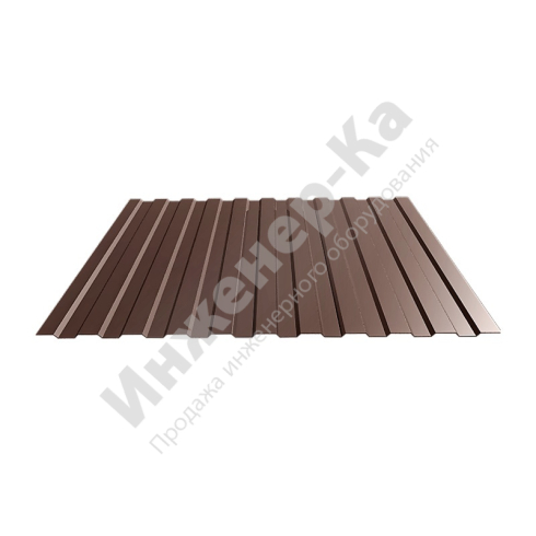 Профнастил С-8, коричневый шоколад (RAL 8017), 1200х2000х0,4 мм купить в интернет-магазине инженерного оборудования в Санкт-Петербурге