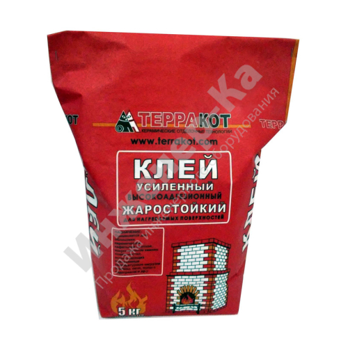Клей для печной плитки жаростойкий Терракот, 5 кг купить в интернет-магазине инженерного оборудования в Санкт-Петербурге