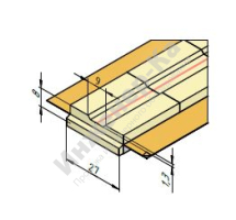 Керамическая подкладка прямоугольная КЕДР КП-9Т (ширина 27 мм, канавка трапецевидная 9 мм, длина 600 мм)