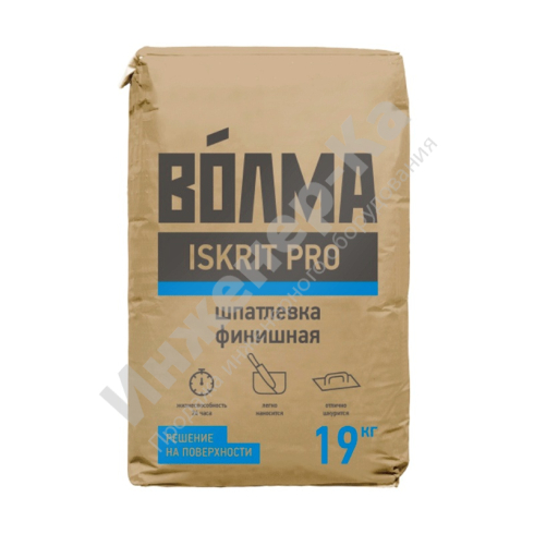 Шпаклевка финишная полимерная Волма Iskrit Pro, 19 кг купить в интернет-магазине инженерного оборудования в Санкт-Петербурге